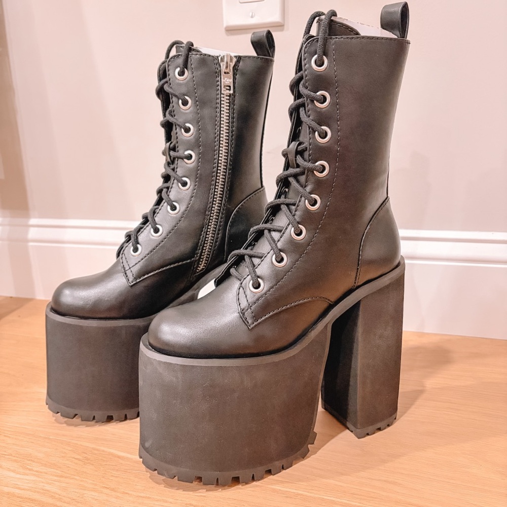 Dolls Kill ~ Current Mood Chaos Creators Platform Combat Boots